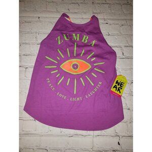 Nwt ZUMBA Women's Workout Athletic Tank Top Open Tie Back Size XS